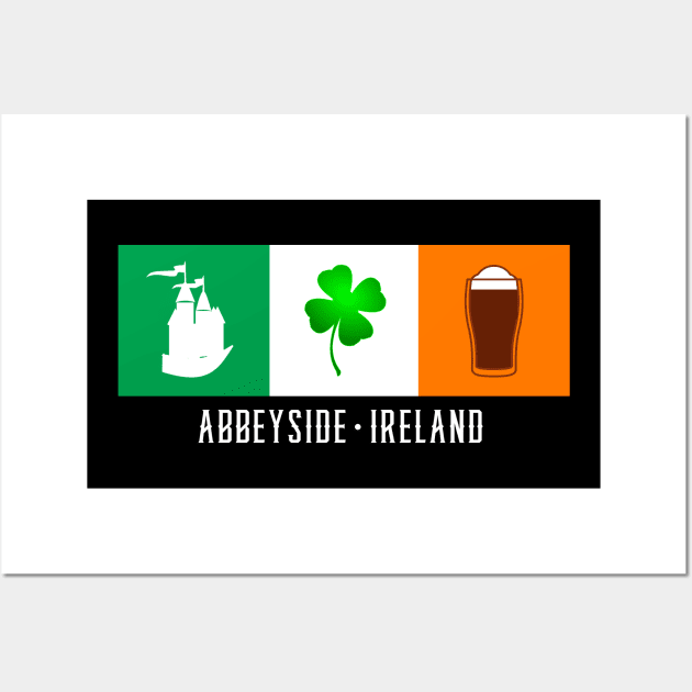 Abbeyside Ireland, Gaelic - Irish Flag Wall Art by Eire